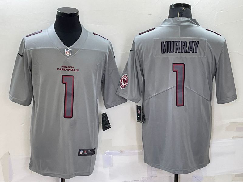 Men Arizona Cardinals 1 Murray Grey 2023 Nike Vapor Limited NFL Jersey